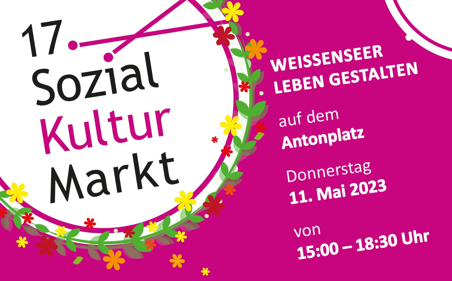 Bild vom Flyer für den Sozial-Kultur-Markt