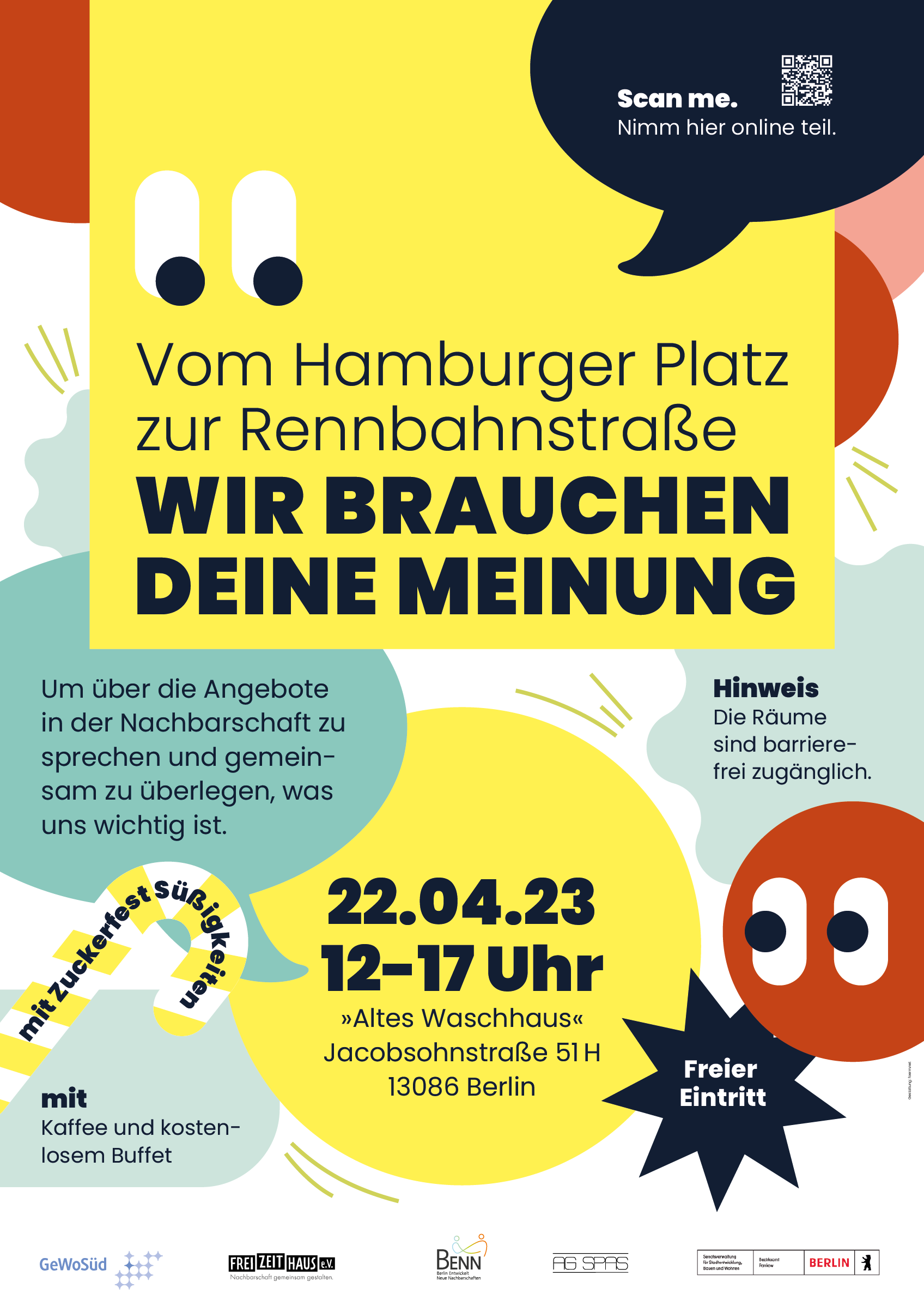 Plakat - Wir brauchen deine Meinung