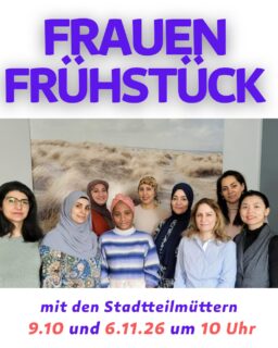 ☀️ Lust auf ein gemütliches Frühstück und nette Begegnungen?

Die Stadtteilmütter Pankow von @sehstern_ev laden euch ins Stadtteilzentrum Weißensee ein! 💛
Bei leckerem Falafel, Hummus & anderen Köstlichkeiten könnt ihr ganz entspannt zusammenkommen, quatschen und euch austauschen.

Und wenn ihr Fragen rund um Familie, Erziehung, Kita, Schule oder Integration habt: Die Stadtteilmütter sind für euch da und sprechen Arabisch und Kurdisch. 🤝

📍 Stadtteilzentrum Weißensee
🕙 10 Uhr
📅 Freitag, 9. Oktober & 6. November

Kommt vorbei – wir freuen uns auf euch! 🌿

#Stadtteilmütter #Weißensee #Stadtteilzentrum Weißensee #Frühstück #Gemeinsam #Begegnung #Austausch #Familie #Kita #Schule #Integration #BerlinWeißensee #SEHsterneV