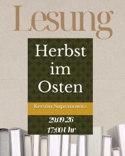 📖🍂 Buchvorstellung & Lesung: „Herbst im Osten“
Wie war es, in den letzten Jahren der DDR nach Berlin zu kommen und hier einen neuen Lebensabschnitt zu beginnen?
Die Autorin Kerstin Supranowitz liest aus ihrer Erzählung „Herbst im Osten“ und nimmt uns mit auf ihren Weg von Mecklenburg-Vorpommern nach Berlin – in eine Zeit des Umbruchs und der letzten Jahre der DDR.
Kommt vorbei, hört zu und taucht mit uns in persönliche Erinnerungen und Geschichten aus dieser besonderen Zeit ein. ✨
📅 29. September 2026
🕔 17:00–18:00 Uhr
📍 Gartensaal im Stadtteilzentrum Weißensee
Wir freuen uns auf euch! 💛
#Lesung #Buchvorstellung #Herbst